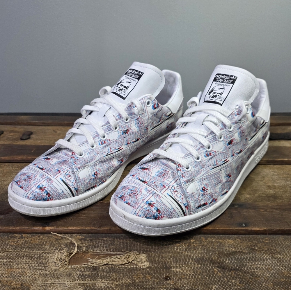 Adidas Stan Smith 3D Disney Mickey Mouse Comic Strip Sneakers Streetwear. 13